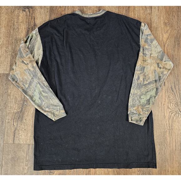 Vintage Terry Redlin Camo Shirt Whitetail Deer Graphic Print XL Tall Grunge 90s - Picture 8 of 8